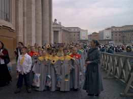 il coro "i Raggi di Sole" (da Pniewy) con sr.Daniela